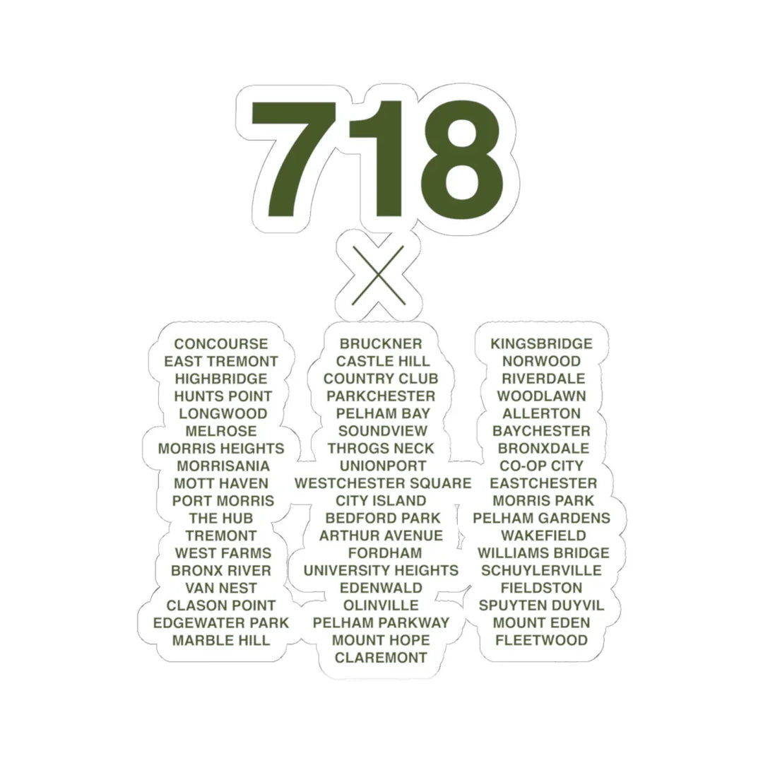 718 Neighborhoods (Green) Sticker
