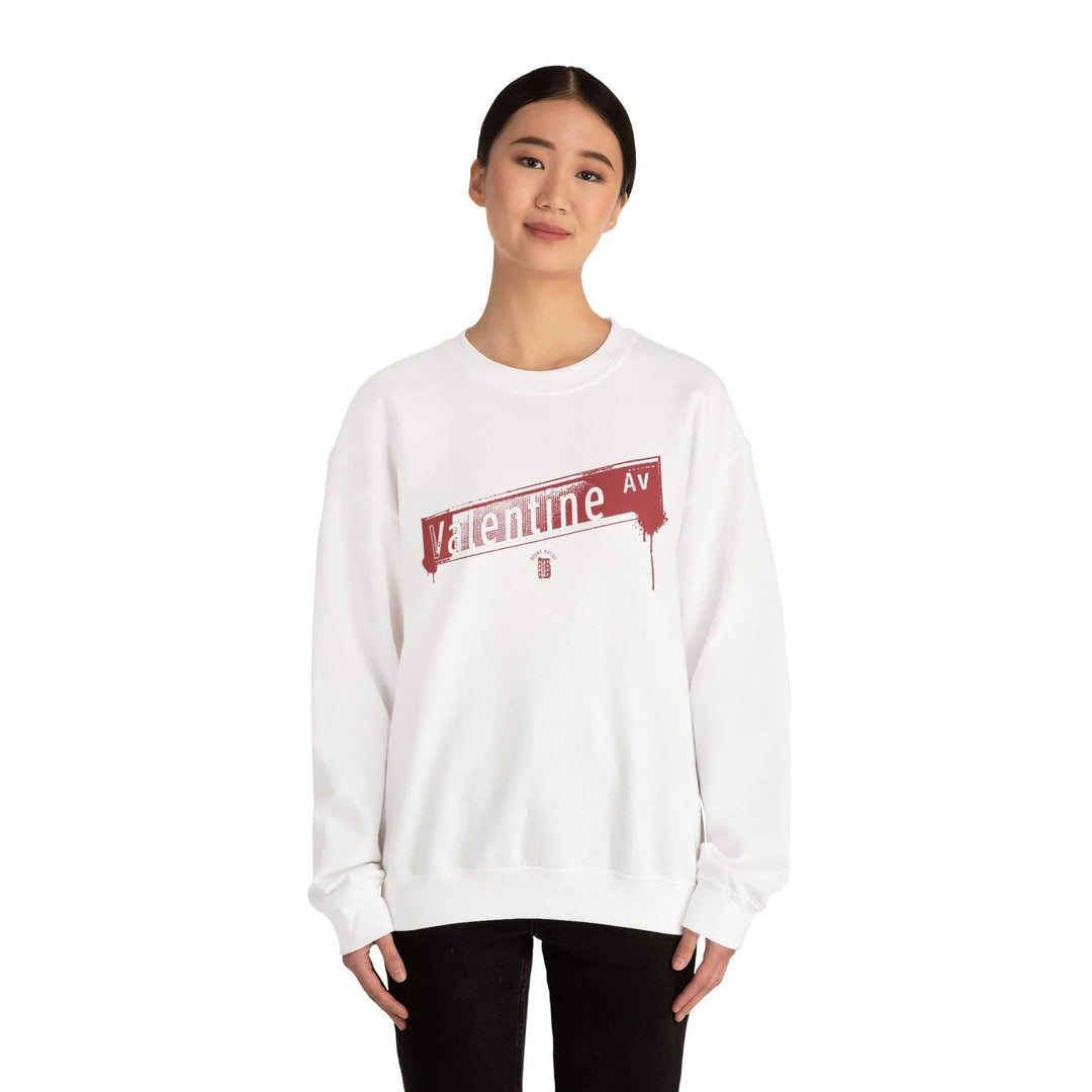Valentine Ave Crewneck Sweatshirt — retro Bronx street sign crewneck sweatshirt — image 7