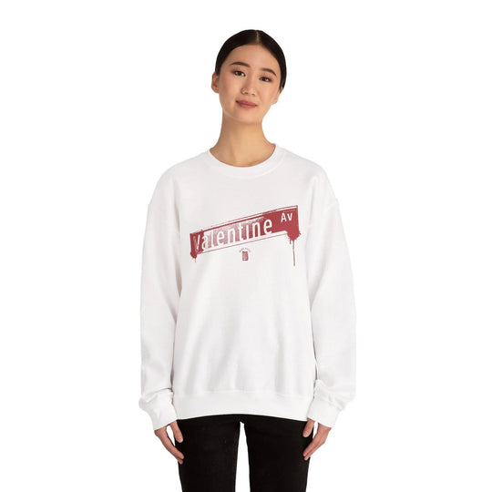 Valentine Ave Crewneck Sweatshirt — retro Bronx street sign crewneck sweatshirt — image 7