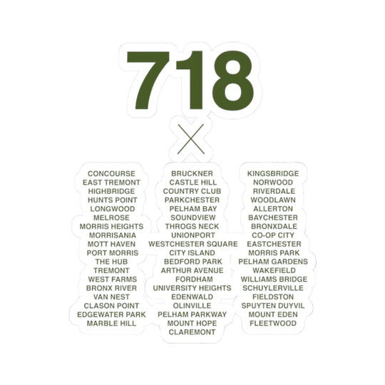 718 Neighborhoods (Green) Sticker