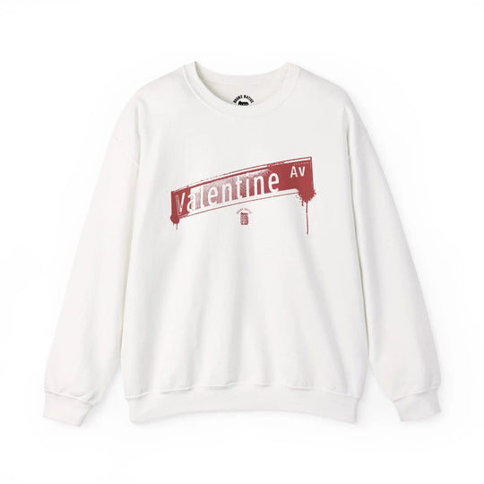 Valentine Ave Crewneck Sweatshirt — retro Bronx street sign crewneck sweatshirt — image 1