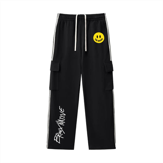 Have a Bronx Day Side Stripe Straight-Leg Pants