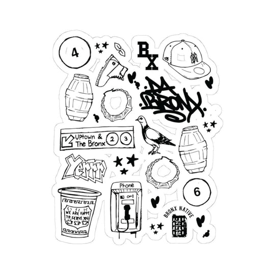 Bronx Starter Pack Icons (Black) Sticker