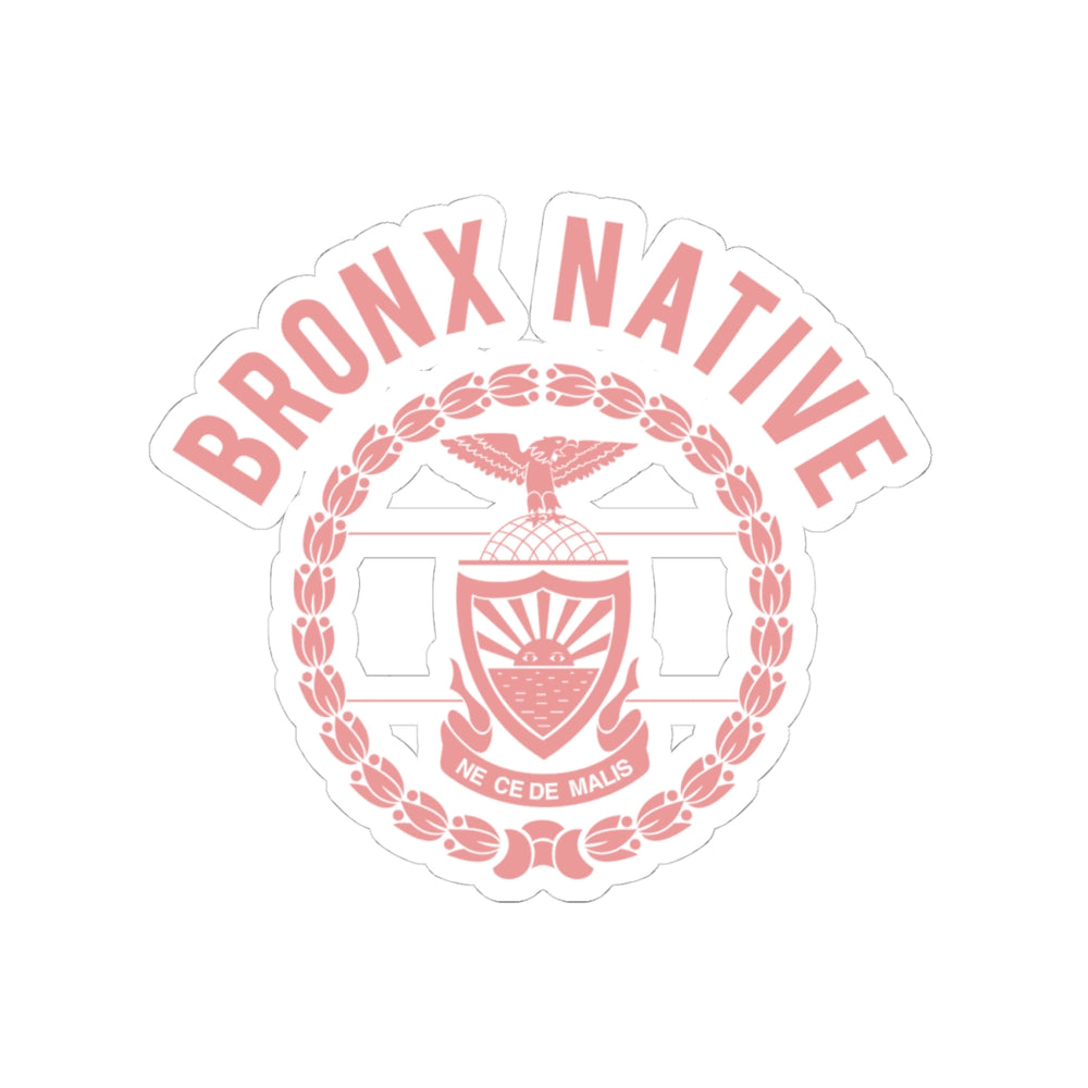 Bronx Native Seal PINK, Kiss-Cut Stickers, Urban Decor, Laptop Stickers, Gift Ideas, Bronx Culture, City Love