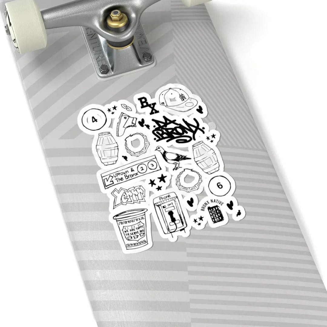 Bronx Starter Pack Icons (Black) Sticker
