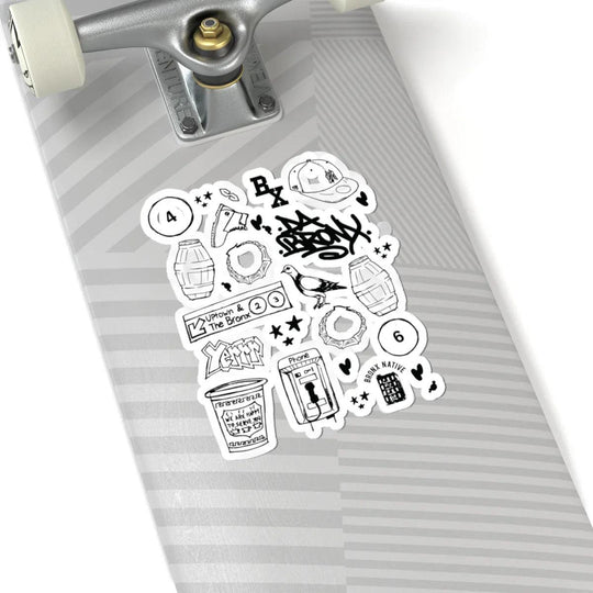 Bronx Starter Pack Icons (Black) Sticker