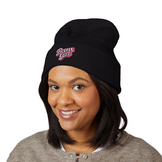 Beanie — "Bronx Girl" Embroidered Cuffed Winter Hat by Bronx Native