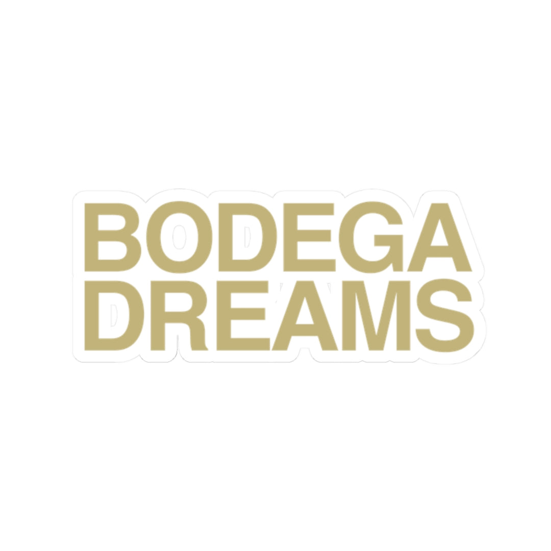 Bodega Dreams Logo Sticker (Gold)