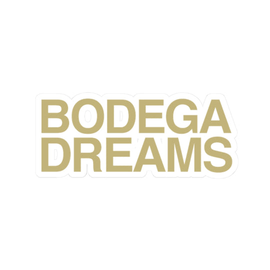 Bodega Dreams Logo Sticker (Gold)