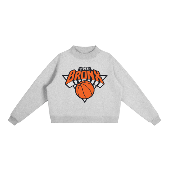 Bronx Basketball 2026 Playoff Edition Women's Essential Fleece Mock-Neck Crew Sweatshirt