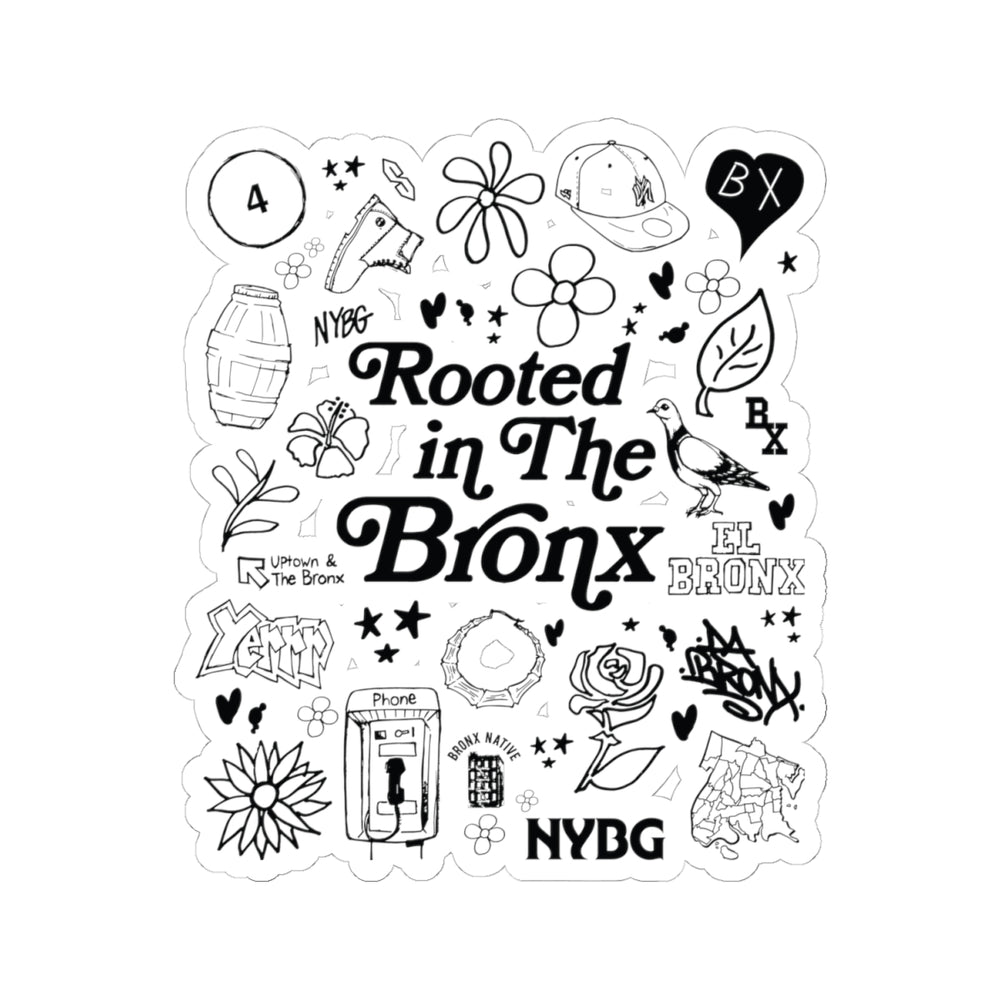 Rooted in the Bronx Sticker (Black)