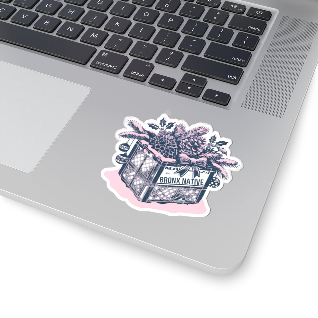 Milk Crate Holiday Pink Sticker