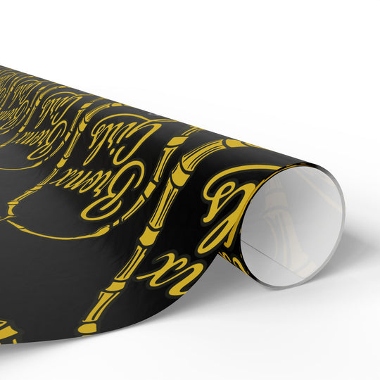 Black & Gold Crown Pattern Wrapping Paper Roll — Luxury Gift Wrap for Special Occasions