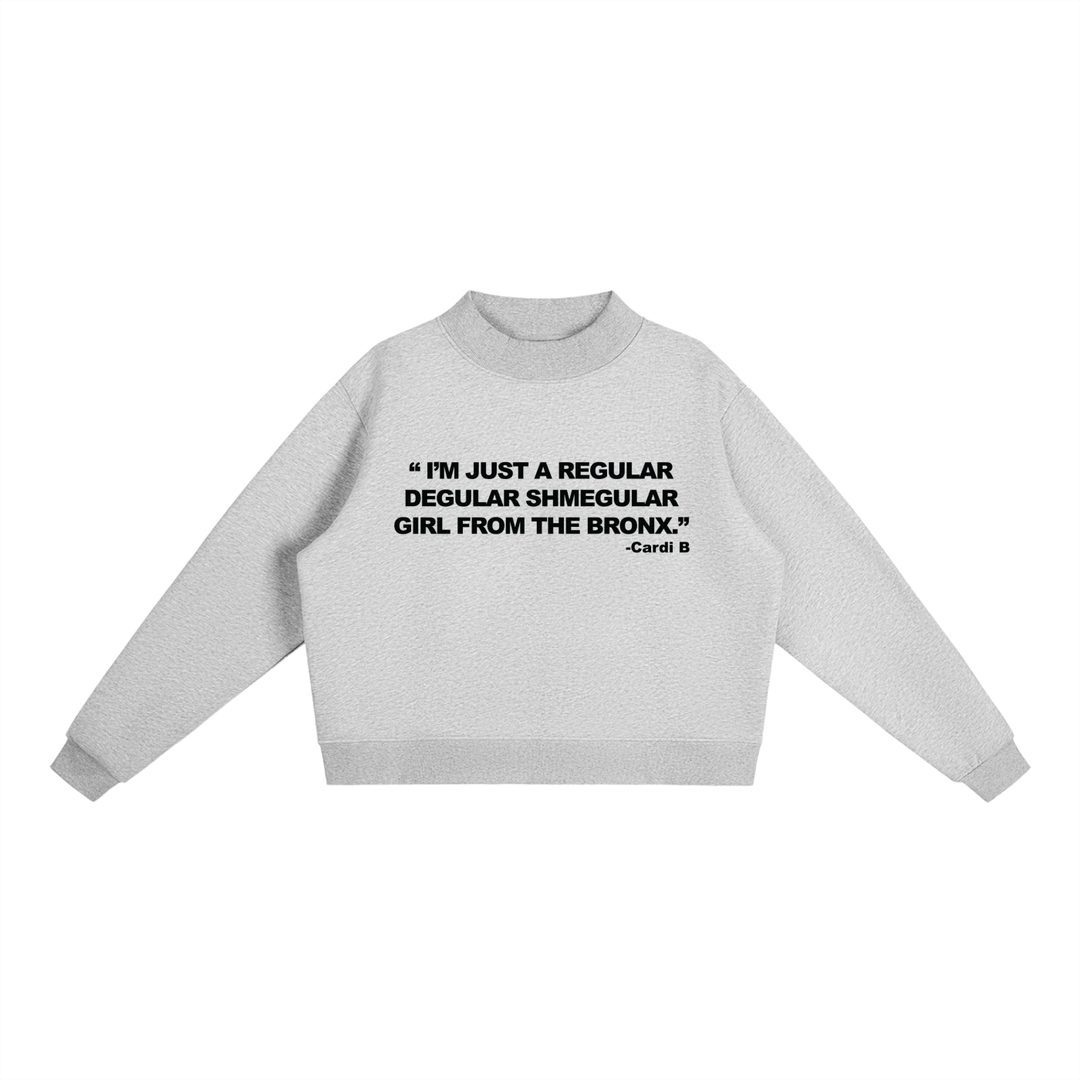 Regular Shmegular Essential Fleece Mock-Neck Crew Sweatshirt
