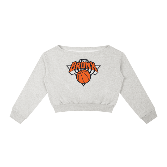 Bronx Basketball 2026 Playoff Edition Women's Off-Shoulder Sweatshirt by Bronx Native