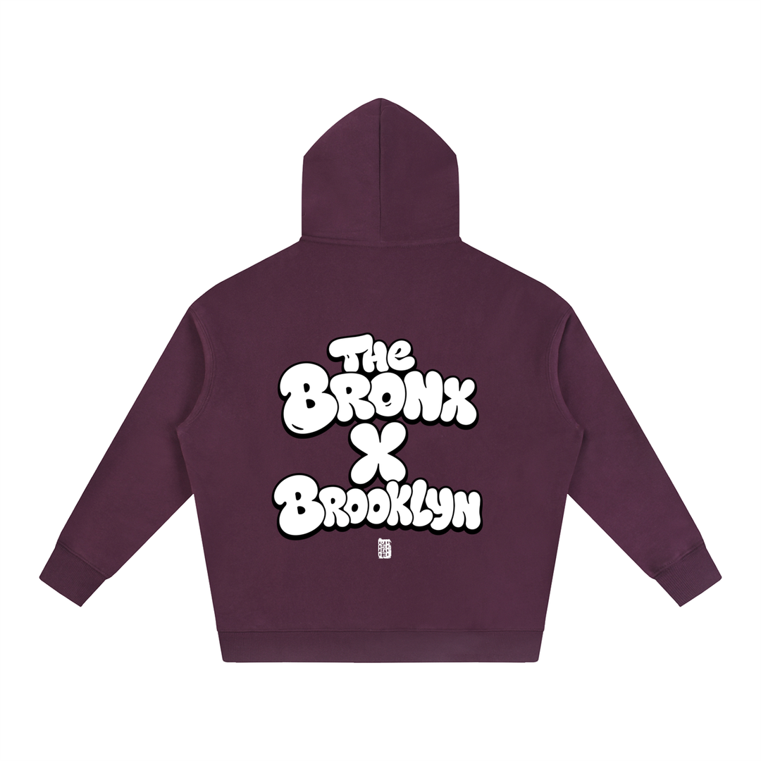 BX x BK 30th Anniversary Oversized Fleece Hoodie by Bronx Native — BX x BK 30th Anniversary Stadium Series product image