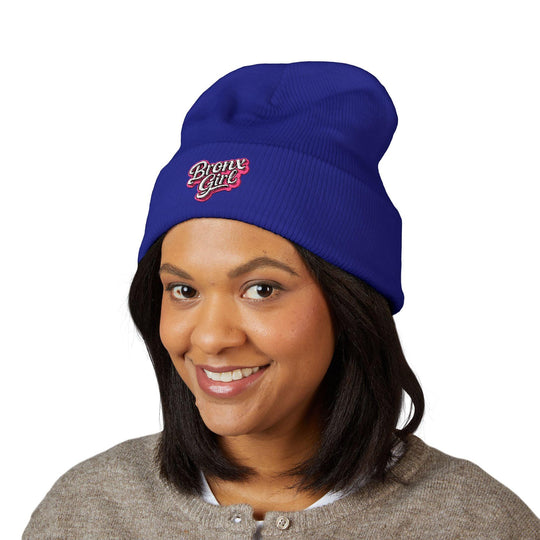 Beanie — "Bronx Girl" Embroidered Cuffed Winter Hat by Bronx Native