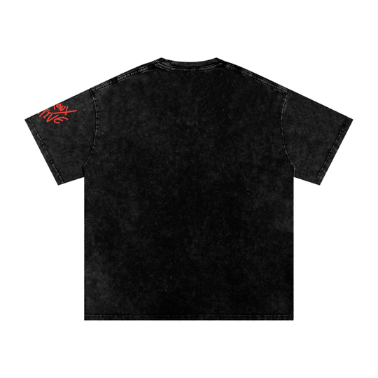 Only The Strong Survive Snow Washed Oversized Cotton T-Shirt