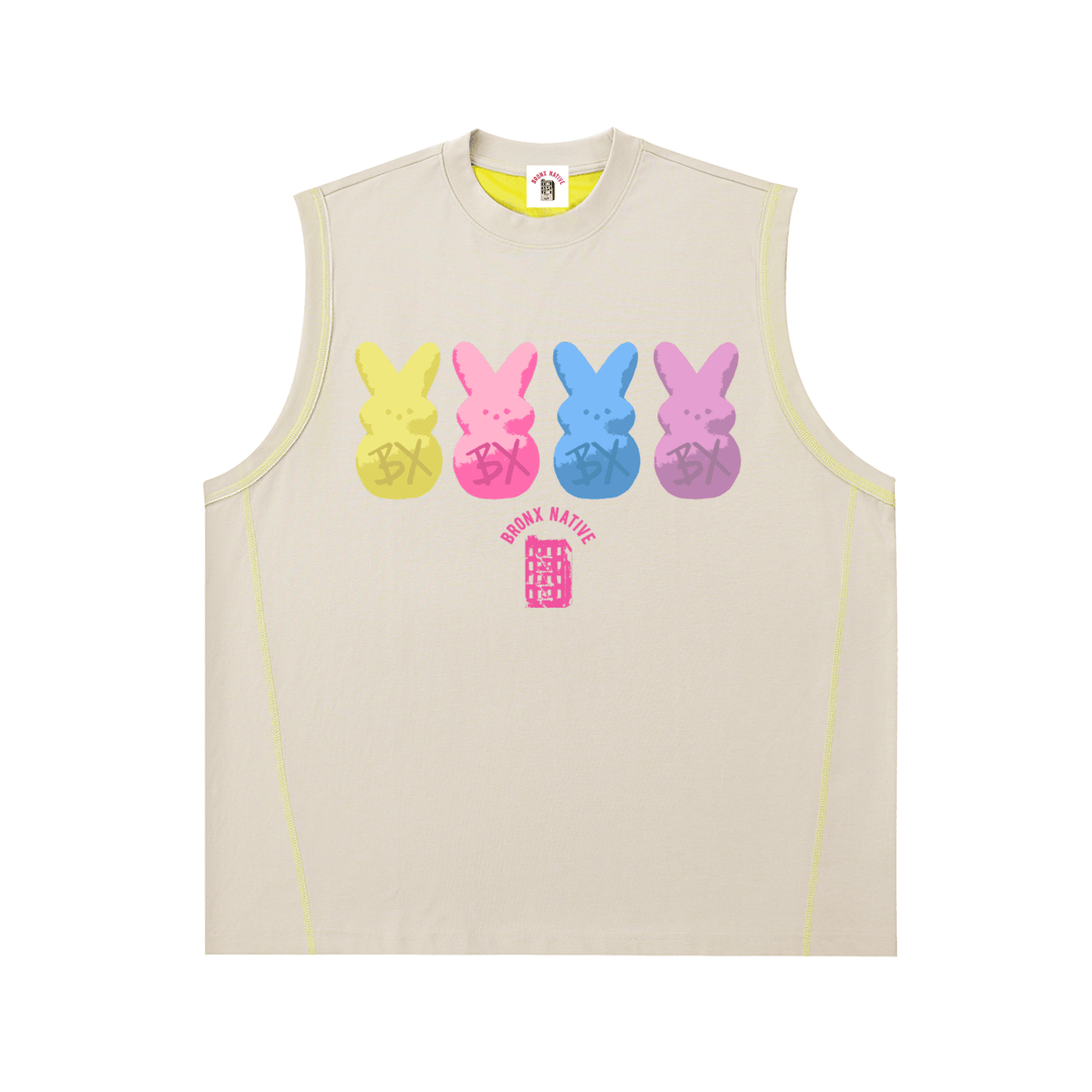 BX Bunnies Contrast Panel Cooling Performance Tank Top by Bronx Native for New York summer