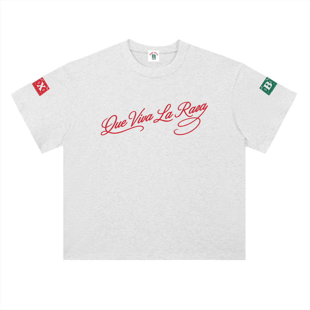 Que Viva La Raza Heavyweight Drop Shoulder Cotton T-Shirt by Bronx Native