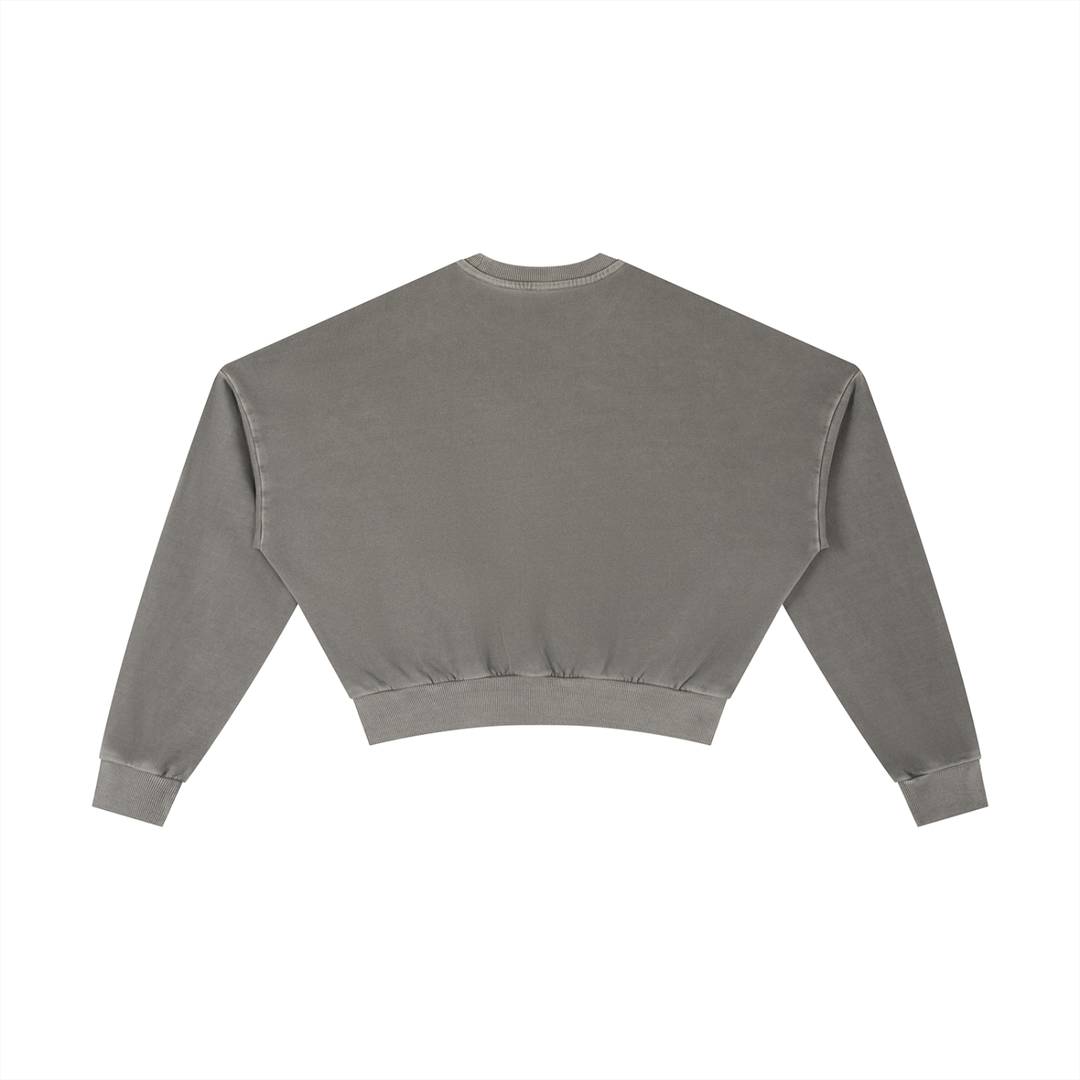 Mujer Del Bronx Vintage Washed Cropped Sweatshirt