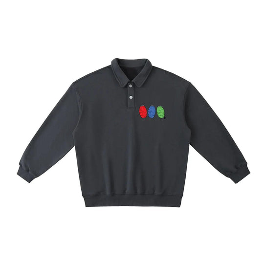 Quarter Waters Heavyweight Polo-Collar Sweatshirt