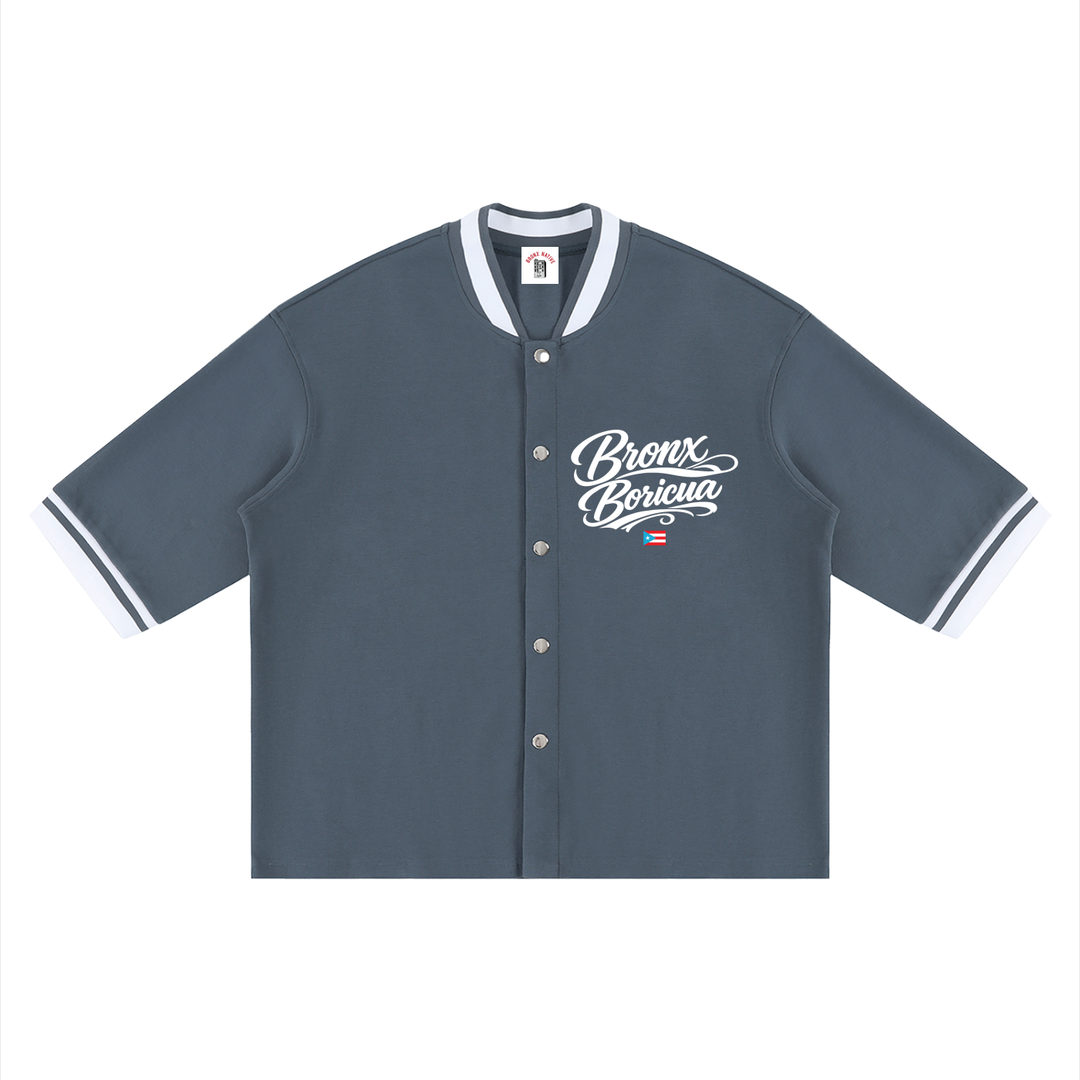 Bronx Boricua PR Edition Unisex Boxy Heavyweight Baseball Jersey by Bronx Native - Puerto Rico Collection