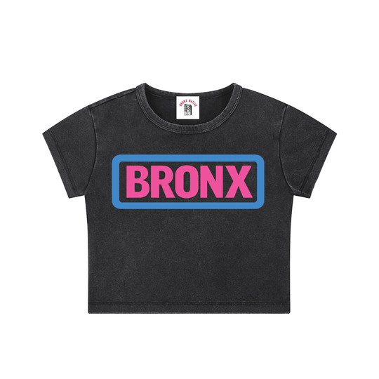 BRONX Womens Snow Washed Crop Top by Bronx Native for New York summer