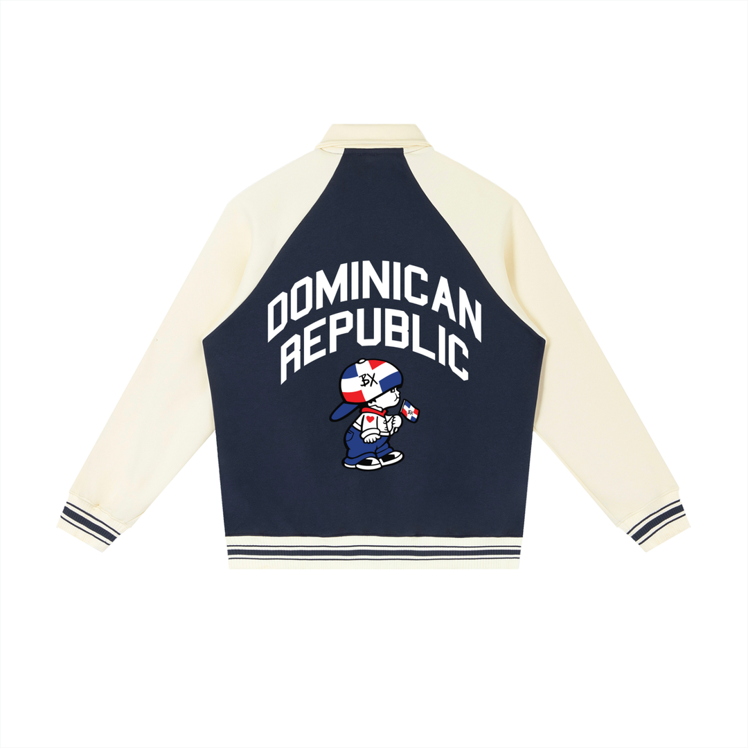 DR Independencde Contrast Raglan Sleeve Baseball Jacket