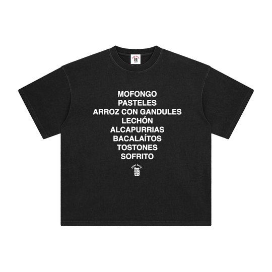Buen Provecho! PR Edition Enzyme Washed T-Shirt by Bronx Native - Puerto Rico Collection