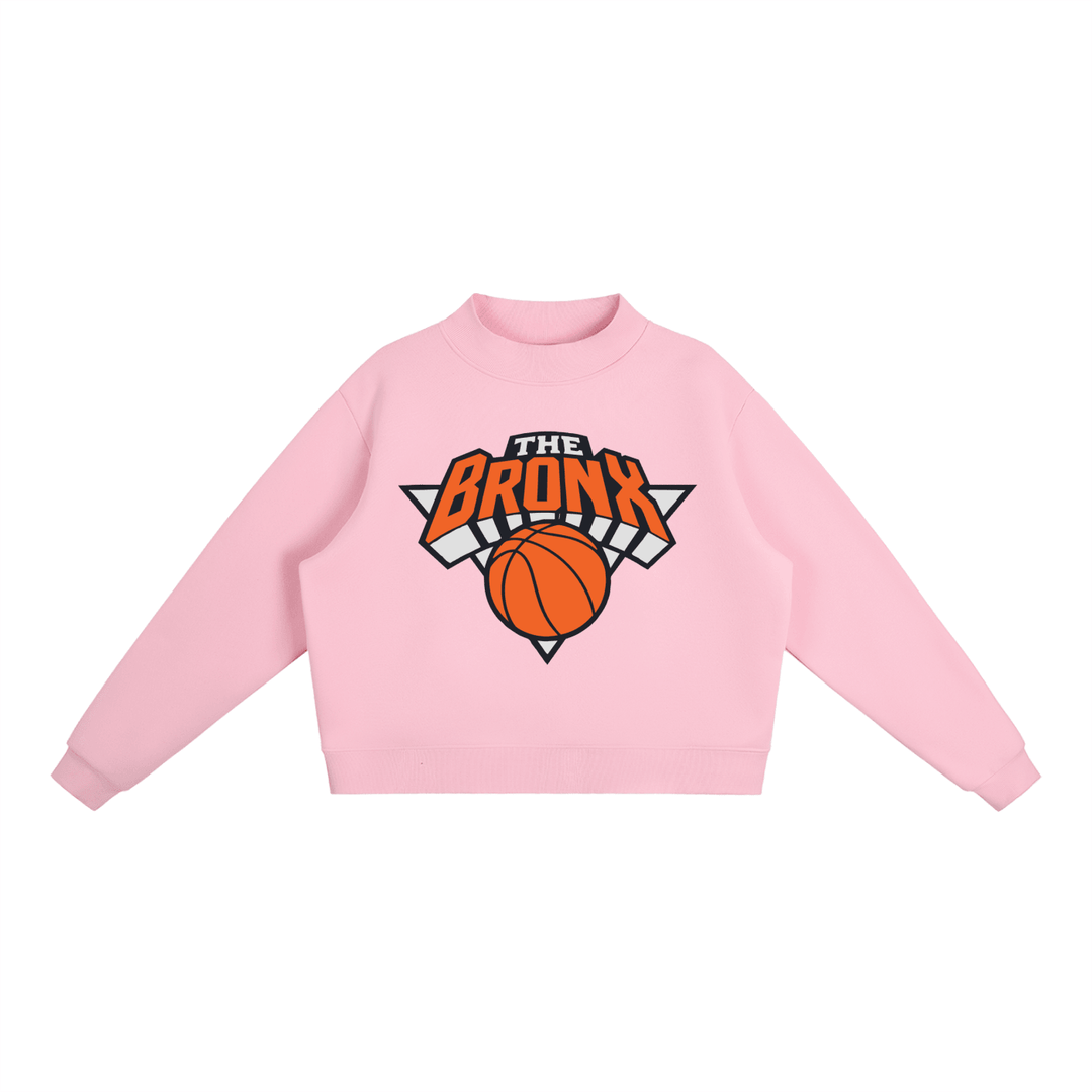 Bronx Basketball 2026 Playoff Edition Women's Essential Fleece Mock-Neck Crew Sweatshirt