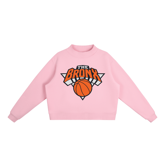 Bronx Basketball 2026 Playoff Edition Women's Essential Fleece Mock-Neck Crew Sweatshirt