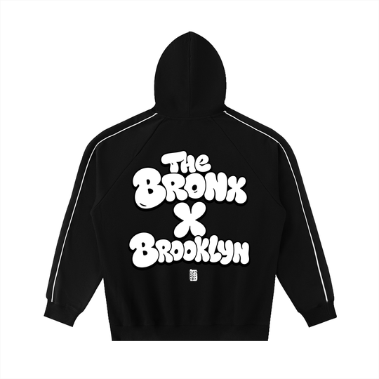 Empire State of Mind Contrast Piping Raglan Hoodie