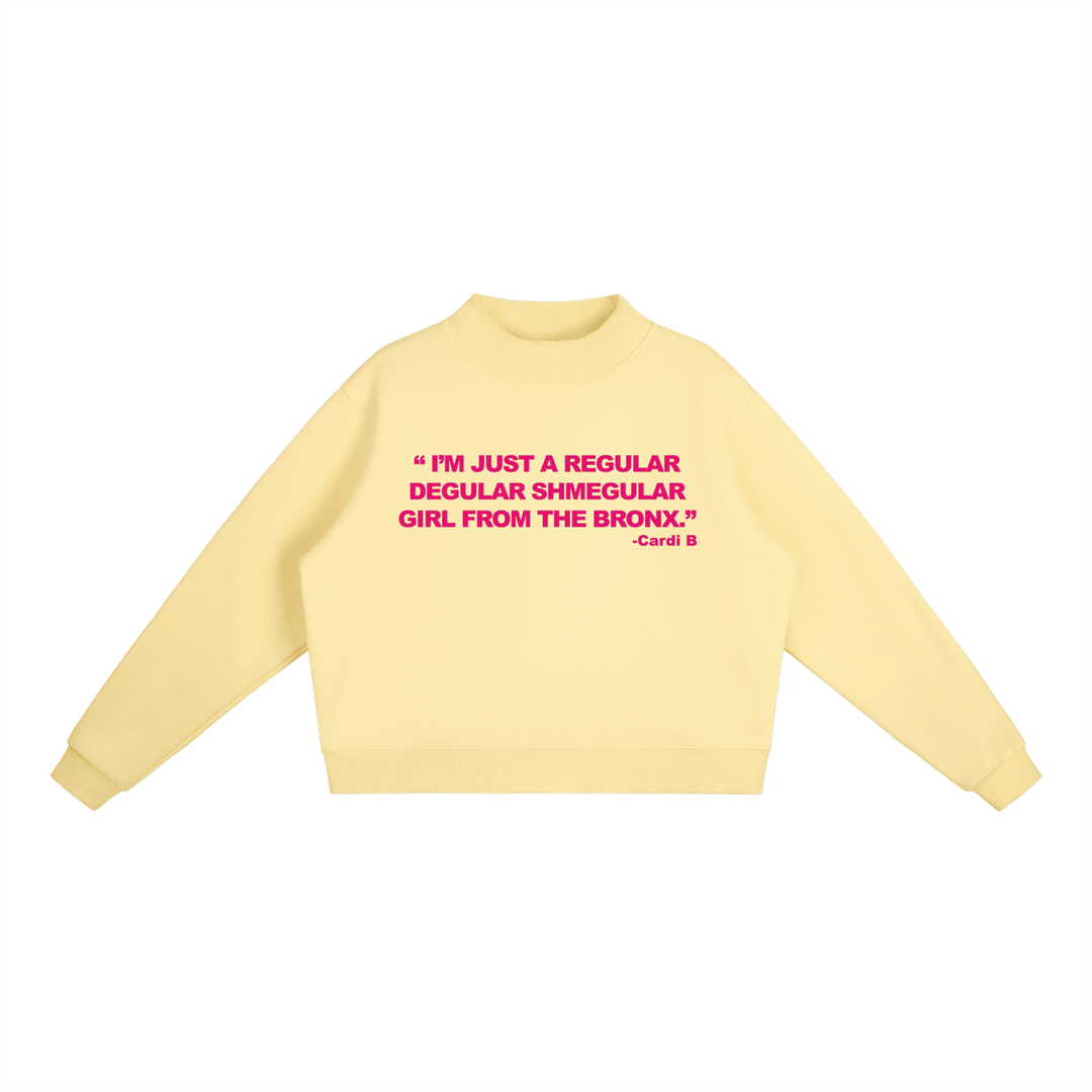 Regular Shmegular Essential Fleece Mock-Neck Crew Sweatshirt