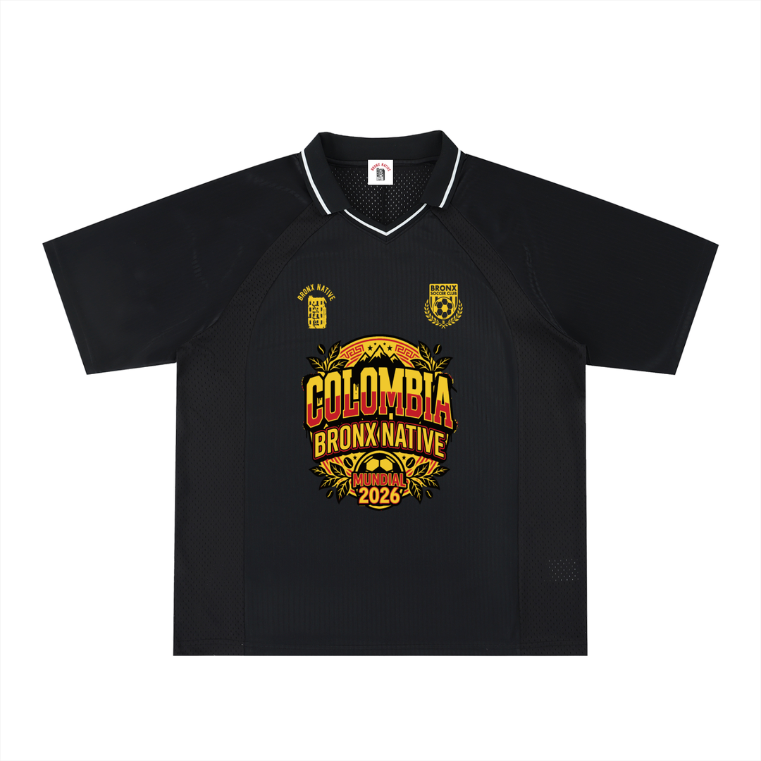 Colombia x Bronx Native Striped V-Neck Soccer Jersey product image 1 of 2 by Bronx Native