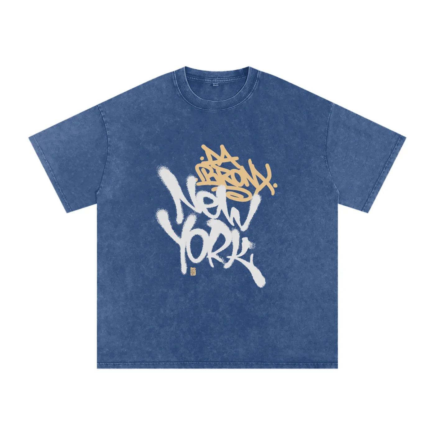 Da Bronx Snow Washed Oversized Cotton T-Shirt – Bronx Native Shop