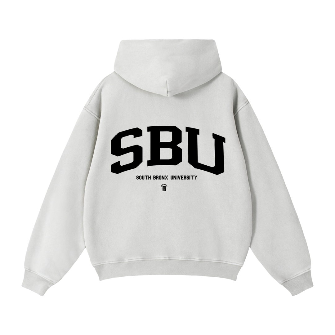 South Bronx University Zip-Through Boxy Fleece Hoodie