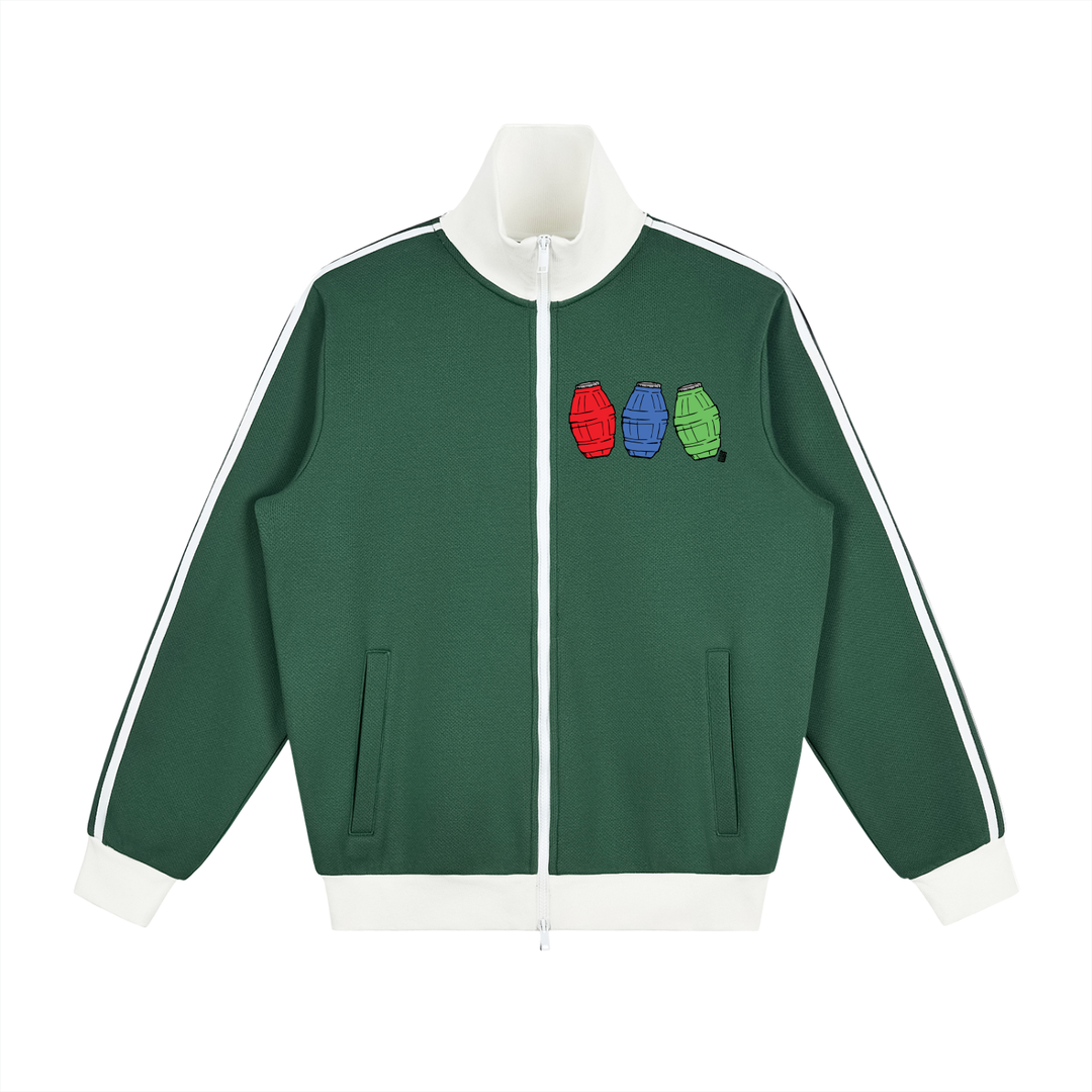 Quarter Waters Contrast Side Stripe Fleece Track Jacket