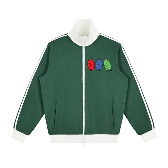 Quarter Waters Contrast Side Stripe Fleece Track Jacket