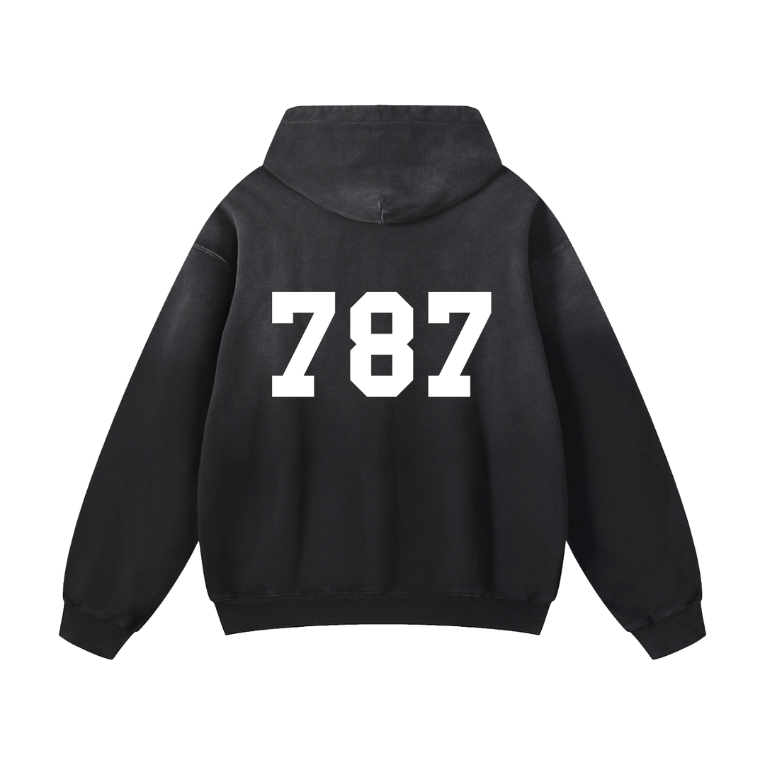 EL BRONX 787 PR Edition Heavyweight Sunfade Oversized Hoodie by Bronx Native