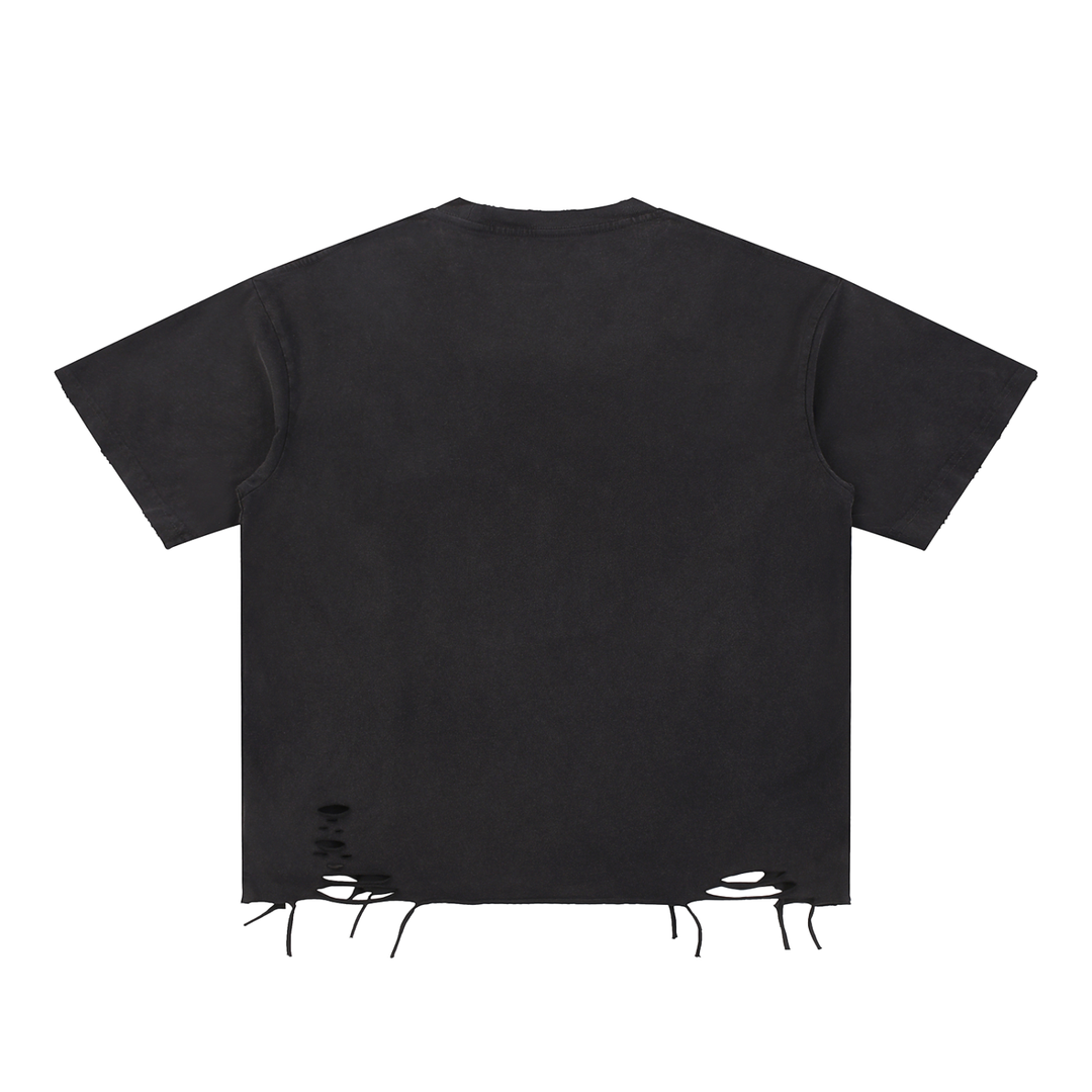 BX x BK 30th Anniversary Snow-Washed Raw Hem Tee by Bronx Native — BX x BK 30th Anniversary Stadium Series product image