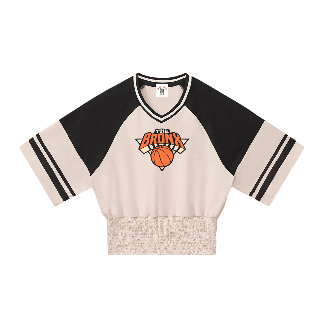 Bronx Basketball 2026 Playoff Edition Women's Color Block Ruched T-Shirt by Bronx Native