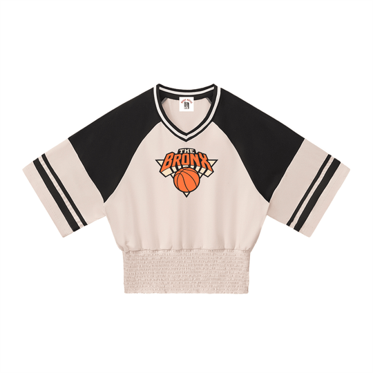 Bronx Basketball 2026 Playoff Edition Women's Color Block Ruched T-Shirt by Bronx Native