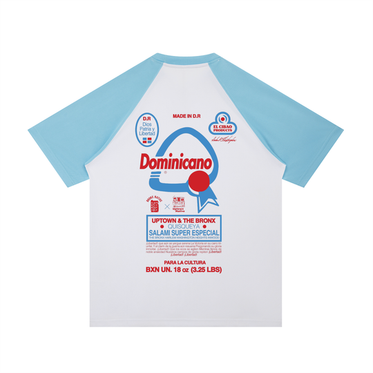 Uptown Dominican Contrast Raglan Sleeve Mesh T-Shirt