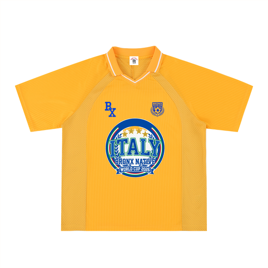 Italy x Bronx Native Striped V-Neck Soccer Jersey product image 4 of 6 by Bronx Native