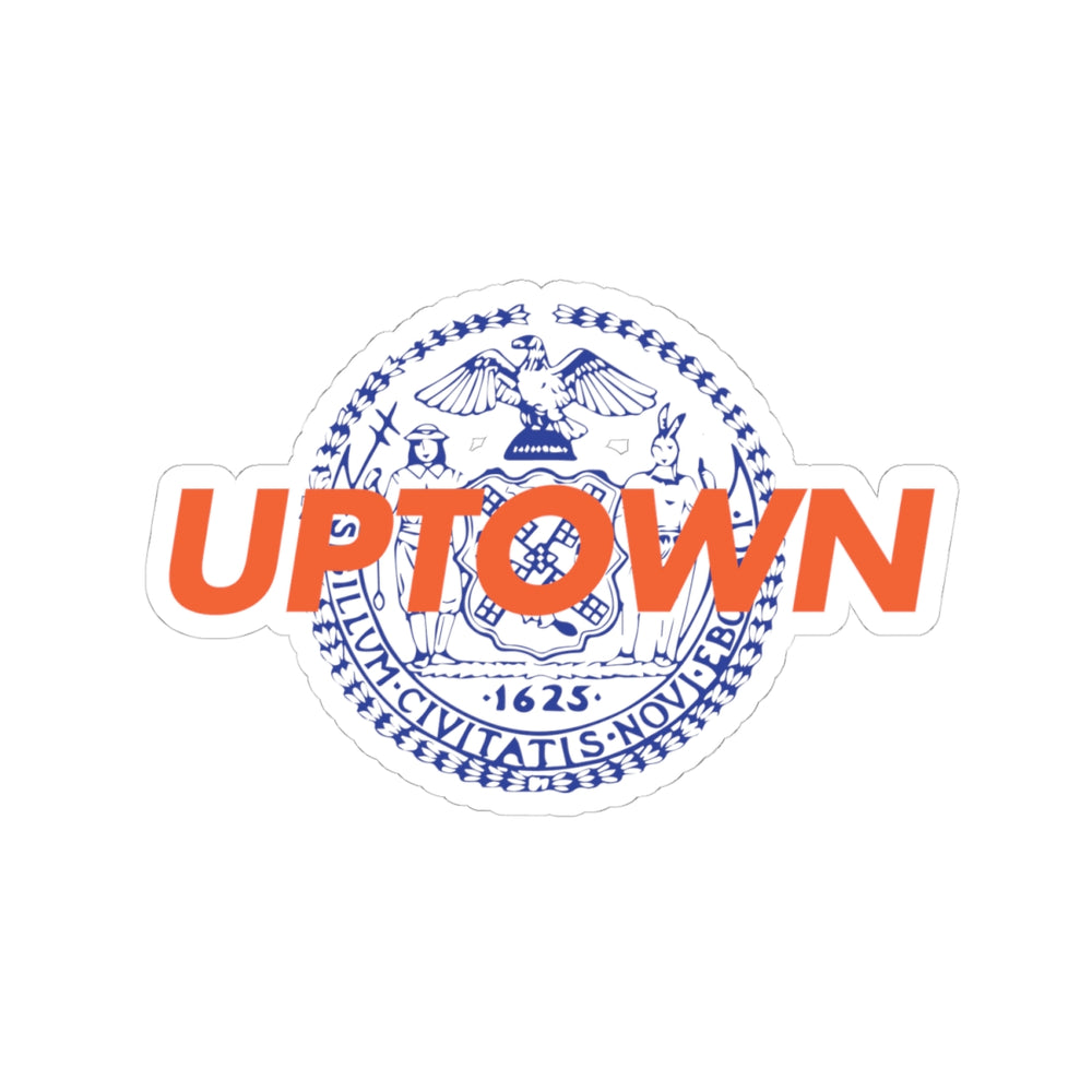 Uptown Seal Blue & Orange, Urban Decor, Laptop Stickers, Gift Ideas, Bronx Culture, City Love