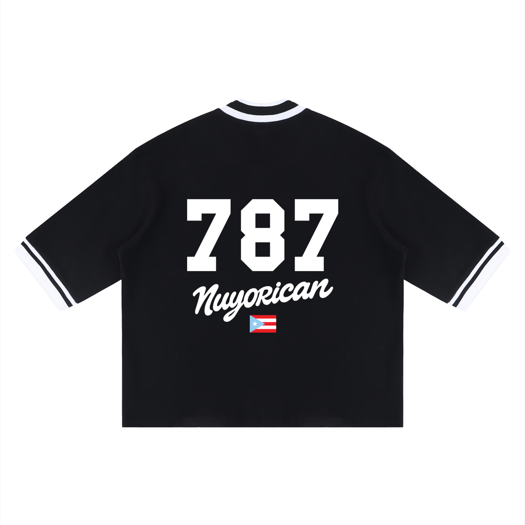 Bronx Boricua PR Edition Unisex Boxy Heavyweight Baseball Jersey by Bronx Native - Puerto Rico Collection