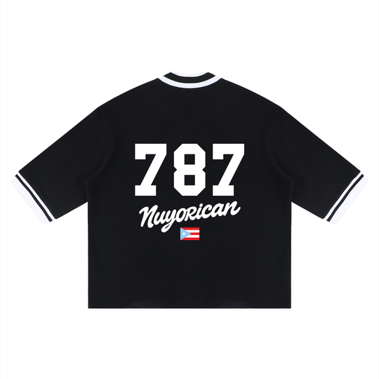 Bronx Boricua PR Edition Unisex Boxy Heavyweight Baseball Jersey by Bronx Native - Puerto Rico Collection
