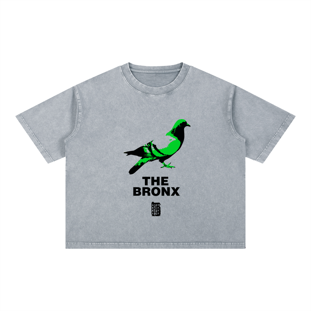 Bronx Pidgeon Mineral Wash Boxy Cotton T-Shirt
