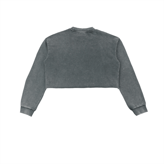 Bronx Basketball 2026 Playoff Edition Women's Snow Washed Raw Edge Cropped Sweatshirt by Bronx Native